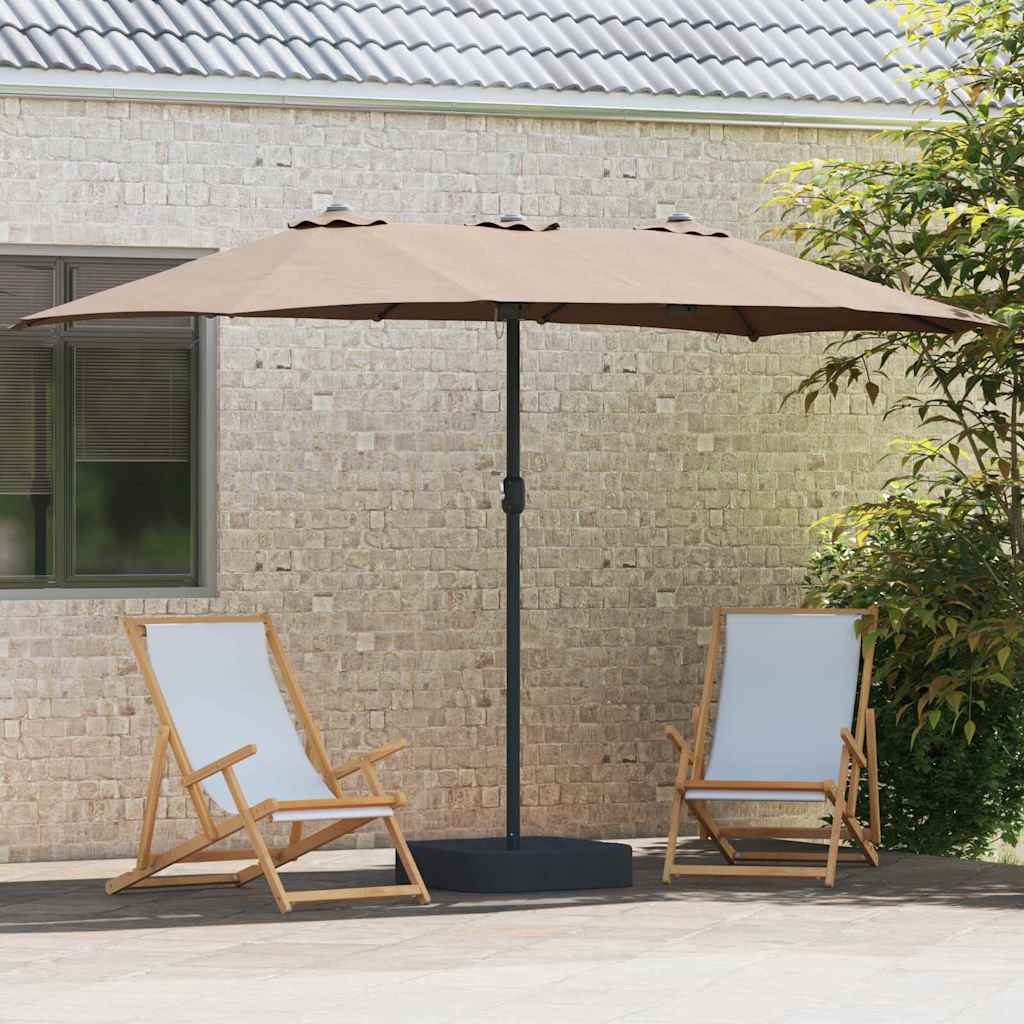 42003286 3 Parasol de Grădină Gri taupe 385 x 209 x 244 cm țesătură Parasol de Grădină Gri taupe 385 x 209 x 244 cm țesătură - imagine 3