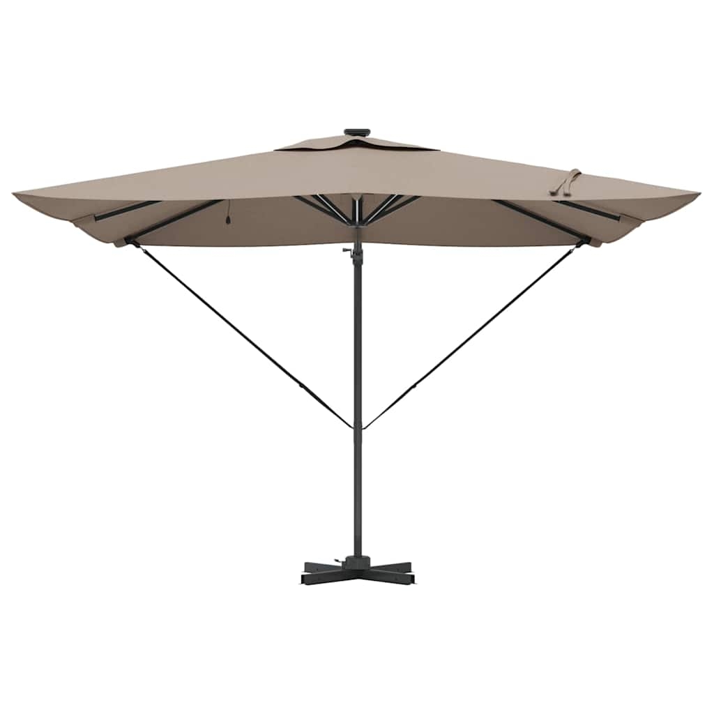 42003322 5 Umbrela de patio Roma cu LED-uri - Taupe (286 x 285 x 270 cm) - Aluminium Umbrela de patio Roma cu LED-uri - Taupe (286 x 285 x 270 cm) - Aluminium - imagine 5