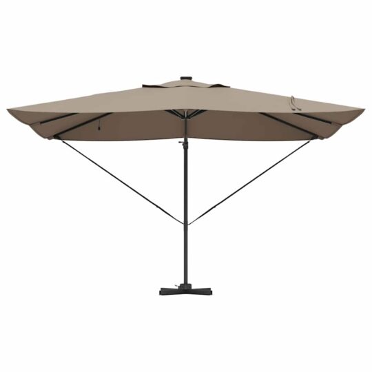 42003330 5 Umbrela Cantilever Roma de la cu LED-uri Taupe 352x251x265 cm Aluminiu 42003330 5