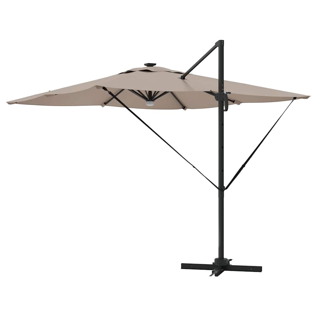 42003354 7 Umbrela de grădină Cantilever Roma cu LED-uri Taupe 286x285x270 cm din aluminiu Umbrela de grădină Cantilever Roma cu LED-uri Taupe 286x285x270 cm din aluminiu - imagine 7