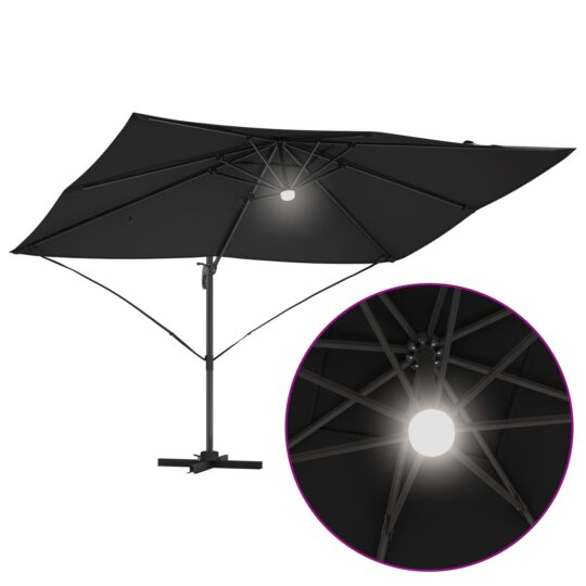 42003363 11 Parasol Roma cu Picior Încărcat Negru și negru 42003363 11