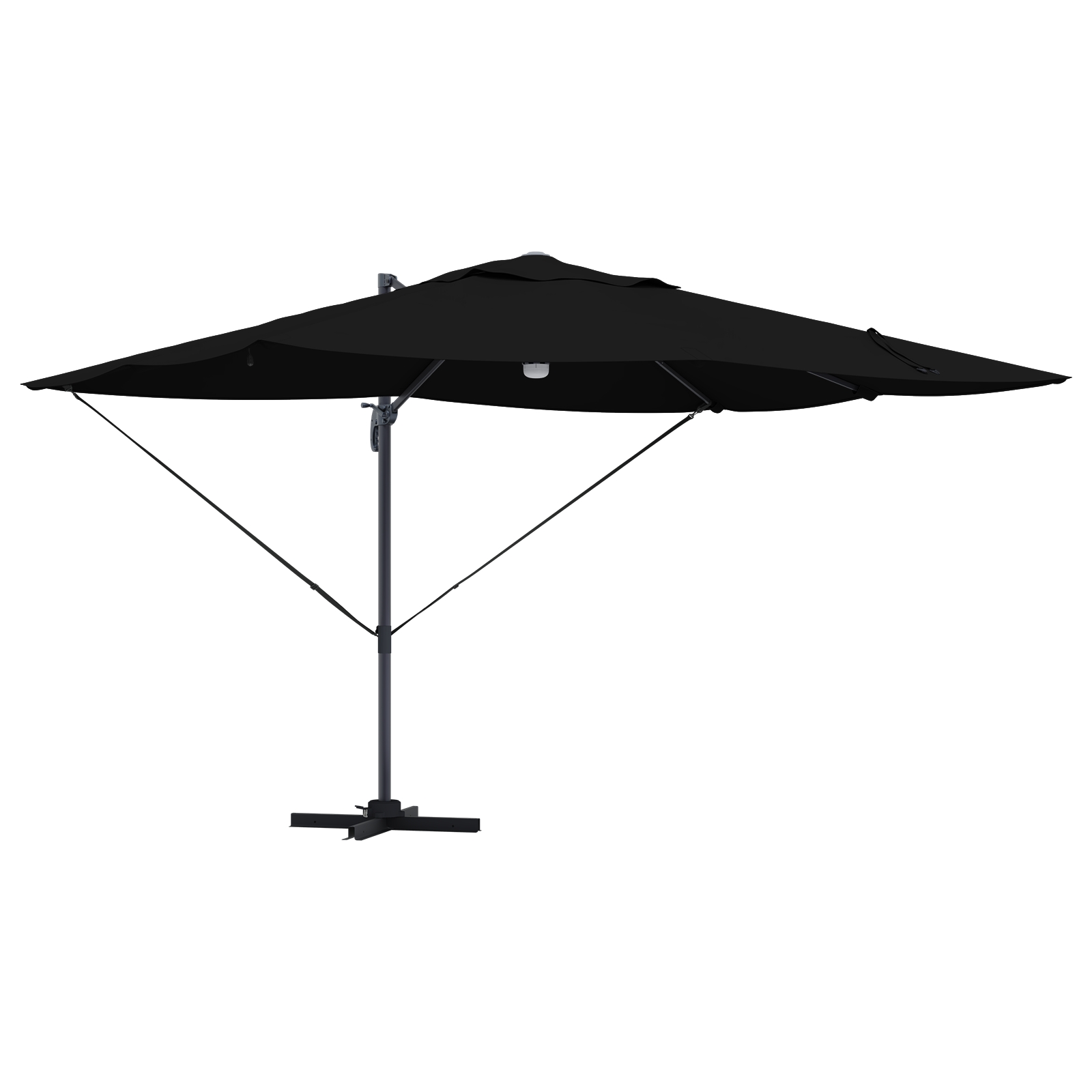 42003363 2 Parasol Roma cu Picior Încărcat Negru și negru Parasol Roma cu Picior Încărcat Negru și negru - imagine 2