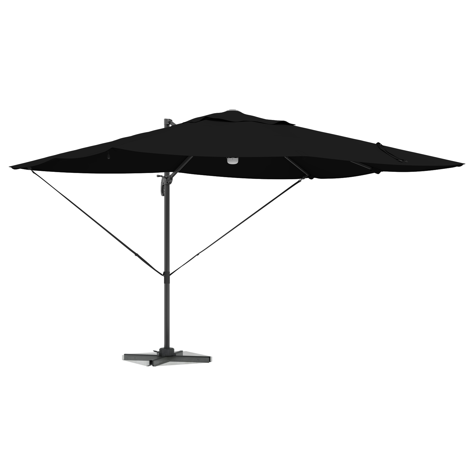 42003363 3 Parasol Roma cu Picior Încărcat Negru și negru Parasol Roma cu Picior Încărcat Negru și negru - imagine 3