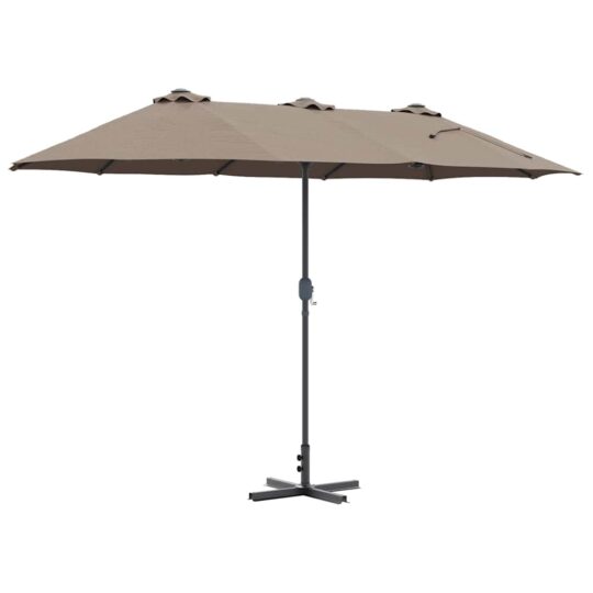 42003370 8 Parasol de Grădină Gri taupe 380 x 196 x 235 cm 42003370 8