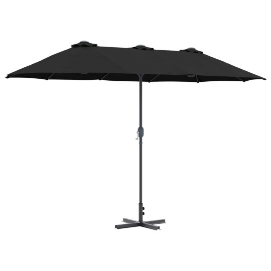 Alternative view of Parasol de Grădină Negru 370 x 197 x 239 cm