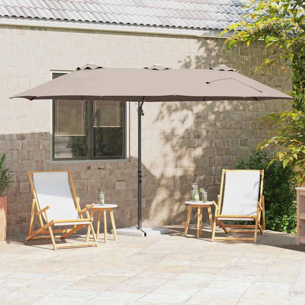 42003378 1 Parasol cu braț cantilever pentru grădină cu blocare Gri taupe Parasol cu braț cantilever pentru grădină cu blocare Gri taupe
