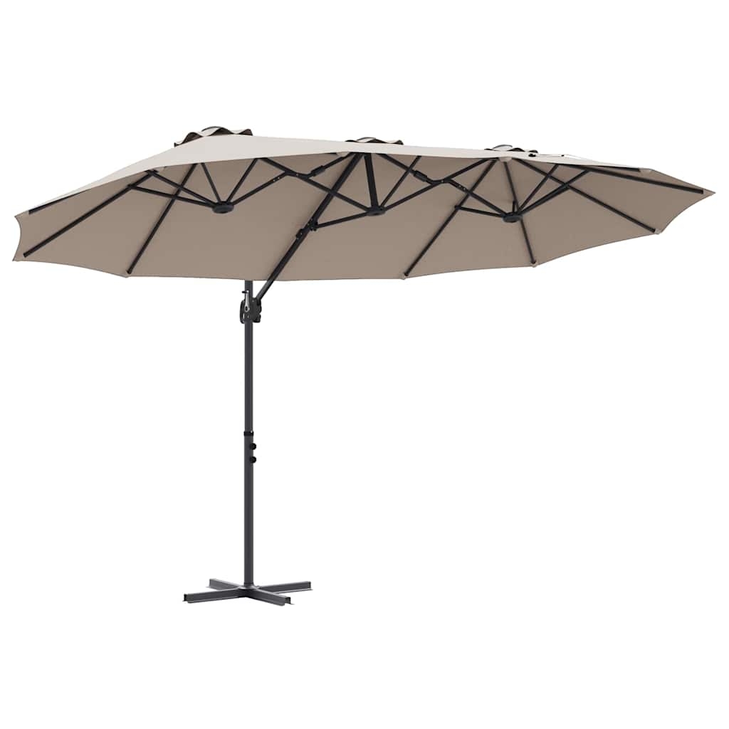42003378 2 Parasol cu braț cantilever pentru grădină cu blocare Gri taupe Parasol cu braț cantilever pentru grădină cu blocare Gri taupe - imagine 2