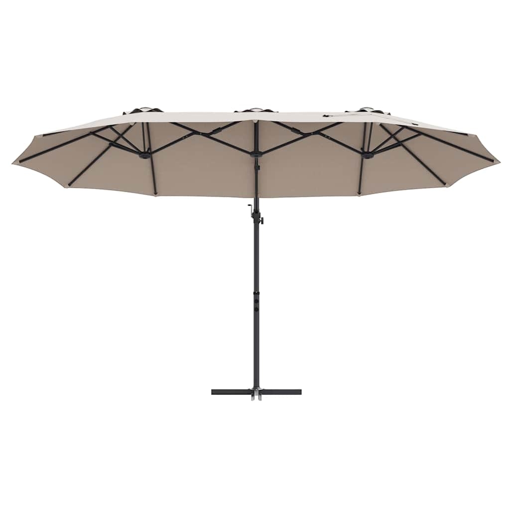 42003378 5 Parasol cu braț cantilever pentru grădină cu blocare Gri taupe Parasol cu braț cantilever pentru grădină cu blocare Gri taupe - imagine 5