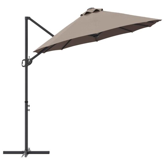 42003378 6 Parasol cu braț cantilever pentru grădină cu blocare Gri taupe 42003378 6