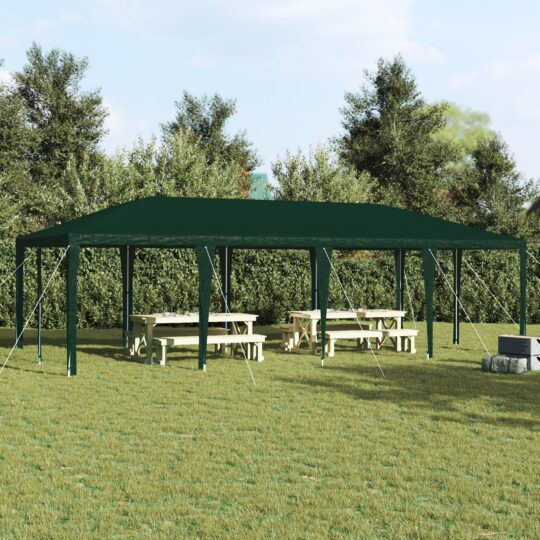 Cort pentru Petreceri Verde și alb 800 x 400 x 266 cm