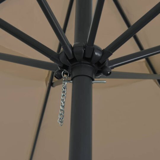 42003639 4 Umbrelă de grădină, ø395x245 cm, taupe 42003639 4