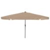 42003647 1 Umbrelă de grădină cu LED-uri, ø395x245 cm, taupe 42003647 1
