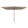 42003663 1 Umbrelă de grădină pătrată cu LED, 295x245 cm, taupe 42003663 1