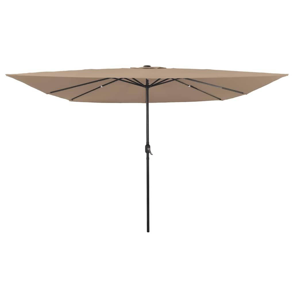42003663 1 Umbrelă de grădină pătrată cu LED, 295x245 cm, taupe Umbrelă de grădină pătrată cu LED, 295x245 cm, taupe