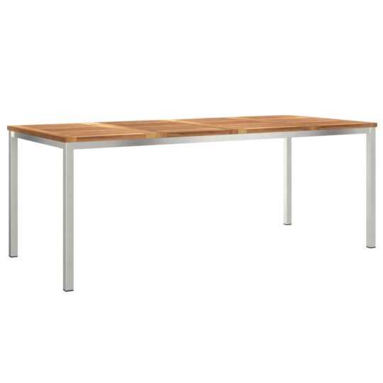 42006192 2 Masă de dining pentru exterior Maro Lemn masiv de tec 42006192 2