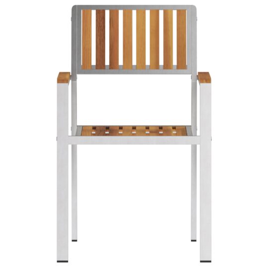 42006202 5 Scaun pentru Grădină 4 pcs Maro Lemn masiv de acacia 42006202 5