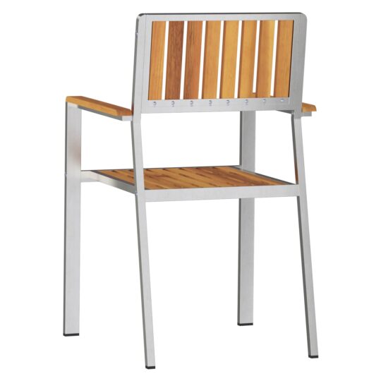 42006202 7 Scaun pentru Grădină 4 pcs Maro Lemn masiv de acacia 42006202 7