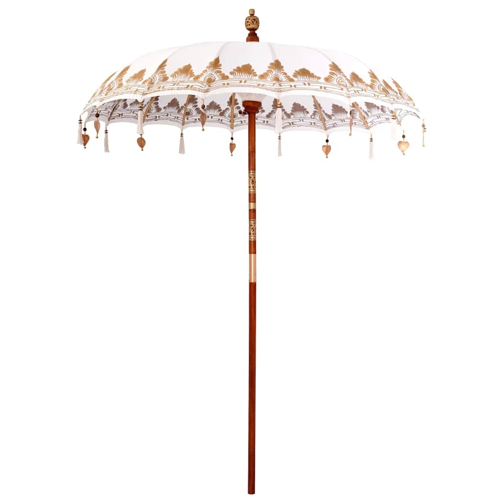 42006454 1 Parasol Balinez Crem (180-190) x 260 cm Bumbac și lemn masiv Parasol Balinez Crem (180-190) x 260 cm Bumbac și lemn masiv
