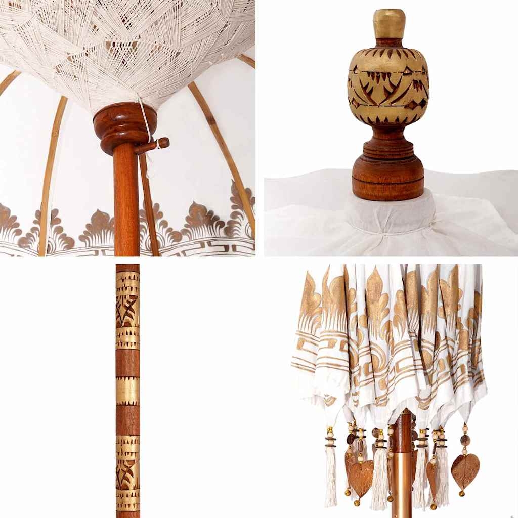 42006455 5 Parasol Balinez Crem (210-220) x 260 cm Bumbac și lemn masiv Parasol Balinez Crem (210-220) x 260 cm Bumbac și lemn masiv - imagine 5