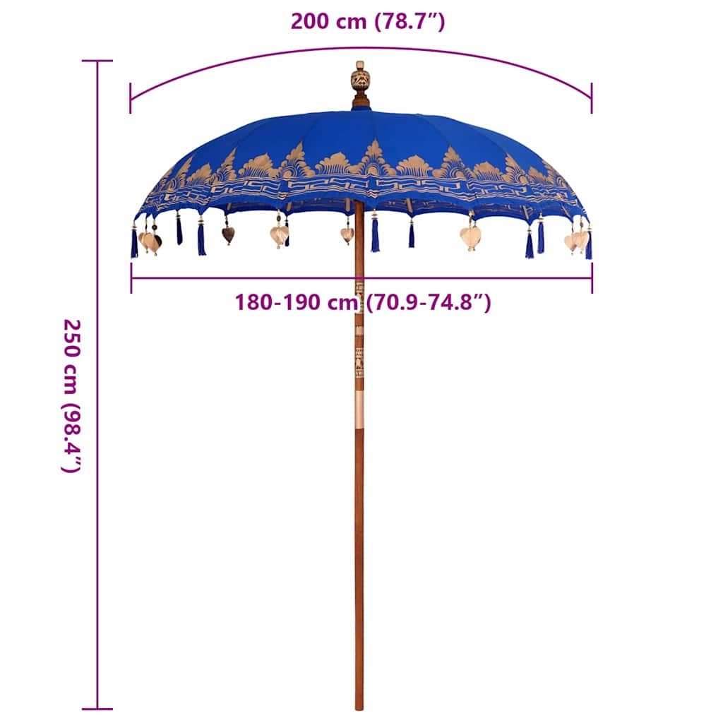 42006456 6 Parasol Balinez albastru (180-190) x 260 cm Parasol Balinez albastru (180-190) x 260 cm - imagine 6