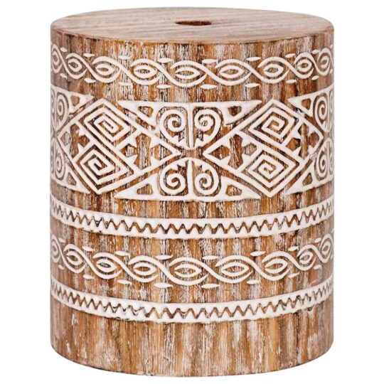 Bază pentru umbrelă Altele alb spălat Ø34 x 40 cm Lemn masiv