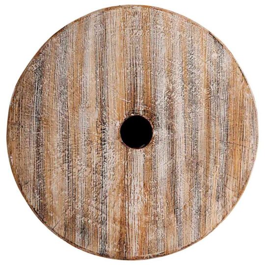 Alternative view of Bază pentru umbrelă Altele alb spălat Ø34 x 40 cm Lemn masiv