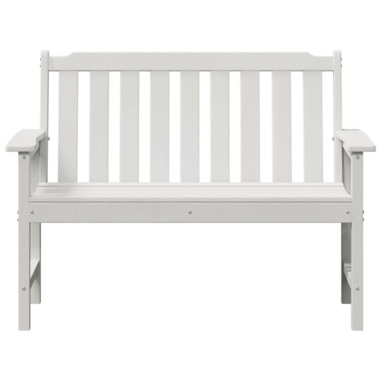 42006601 5 Bancă de grădină cu pernă Alb 120 x 59 x 88cm HDPE 42006601 5