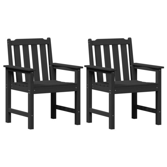 Alternative view of Scaun de dining pentru grădină. 2 pcs Negru 65.5 x 59 x 88cm