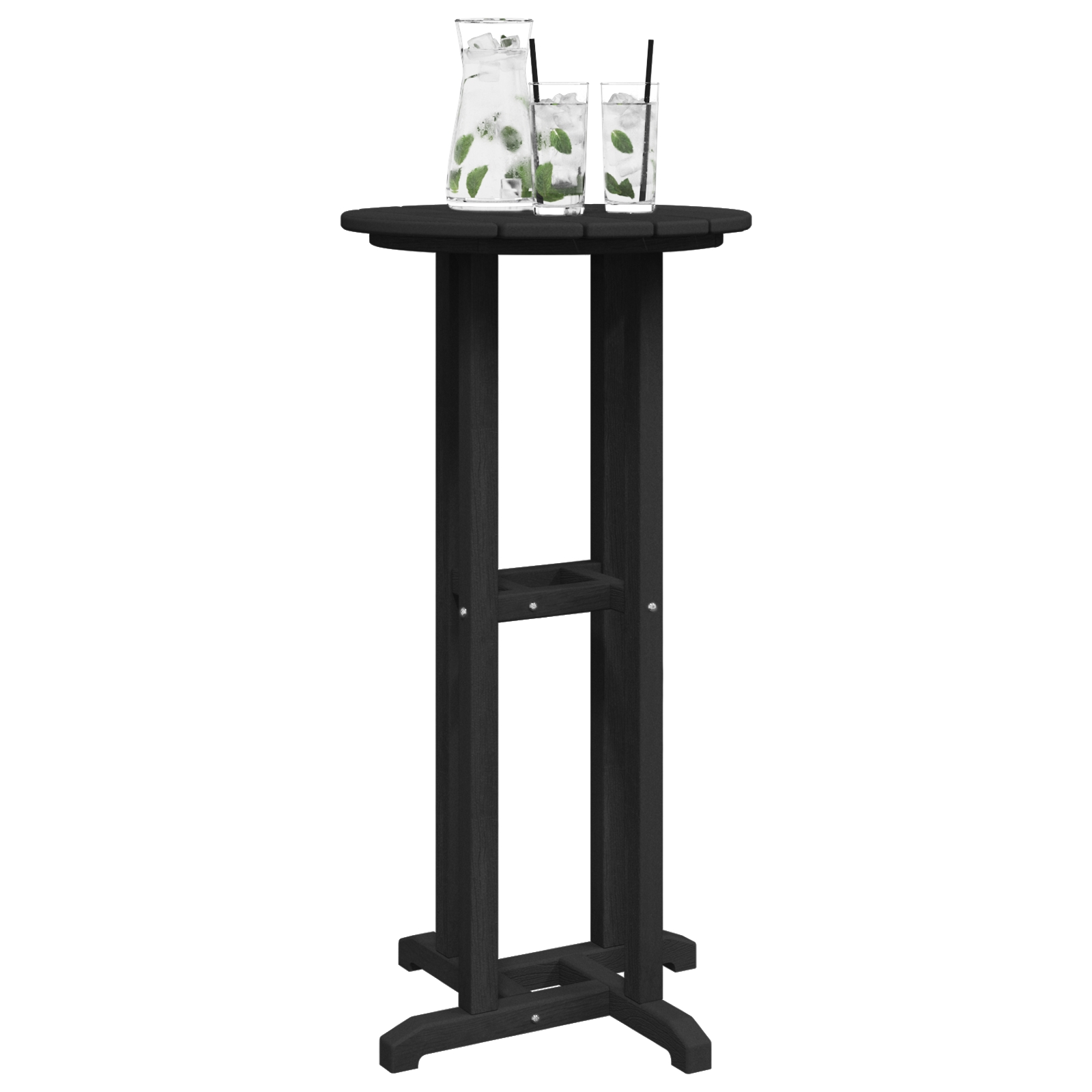 42006608 3 Masă de bar Negru 55 x 55 x 107 cm HDPE Masă de bar Negru 55 x 55 x 107 cm HDPE - imagine 3