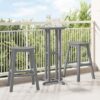 42006612 1 Scaun de bar 2 pcs Gri deschis 52 x 43 x 73.5cm HDPE 42006612 1