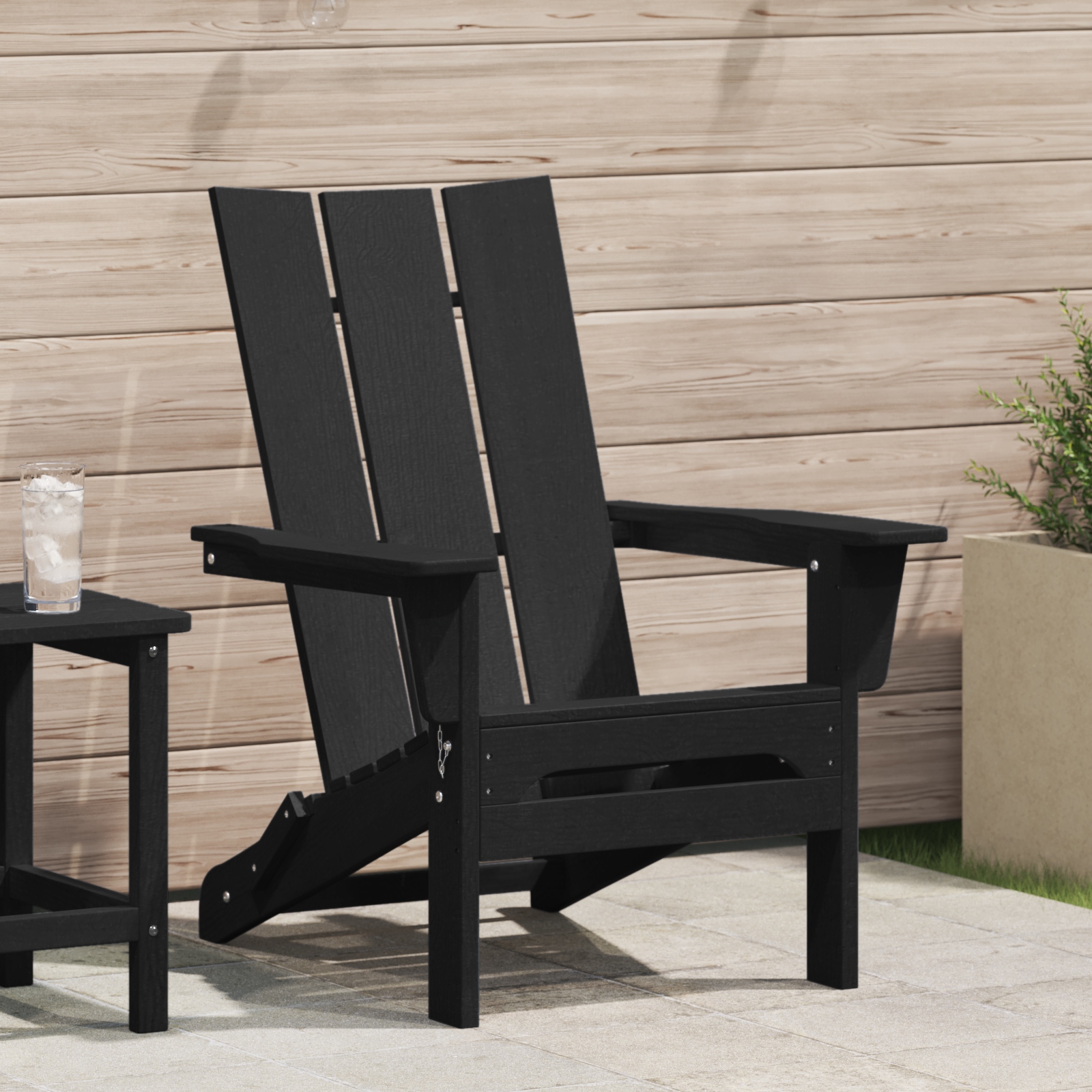 42006619 1 Scaun pliabil Adirondack Negru 74.5 x 80.5 x 90 cm HDPE Scaun pliabil Adirondack Negru 74.5 x 80.5 x 90 cm HDPE