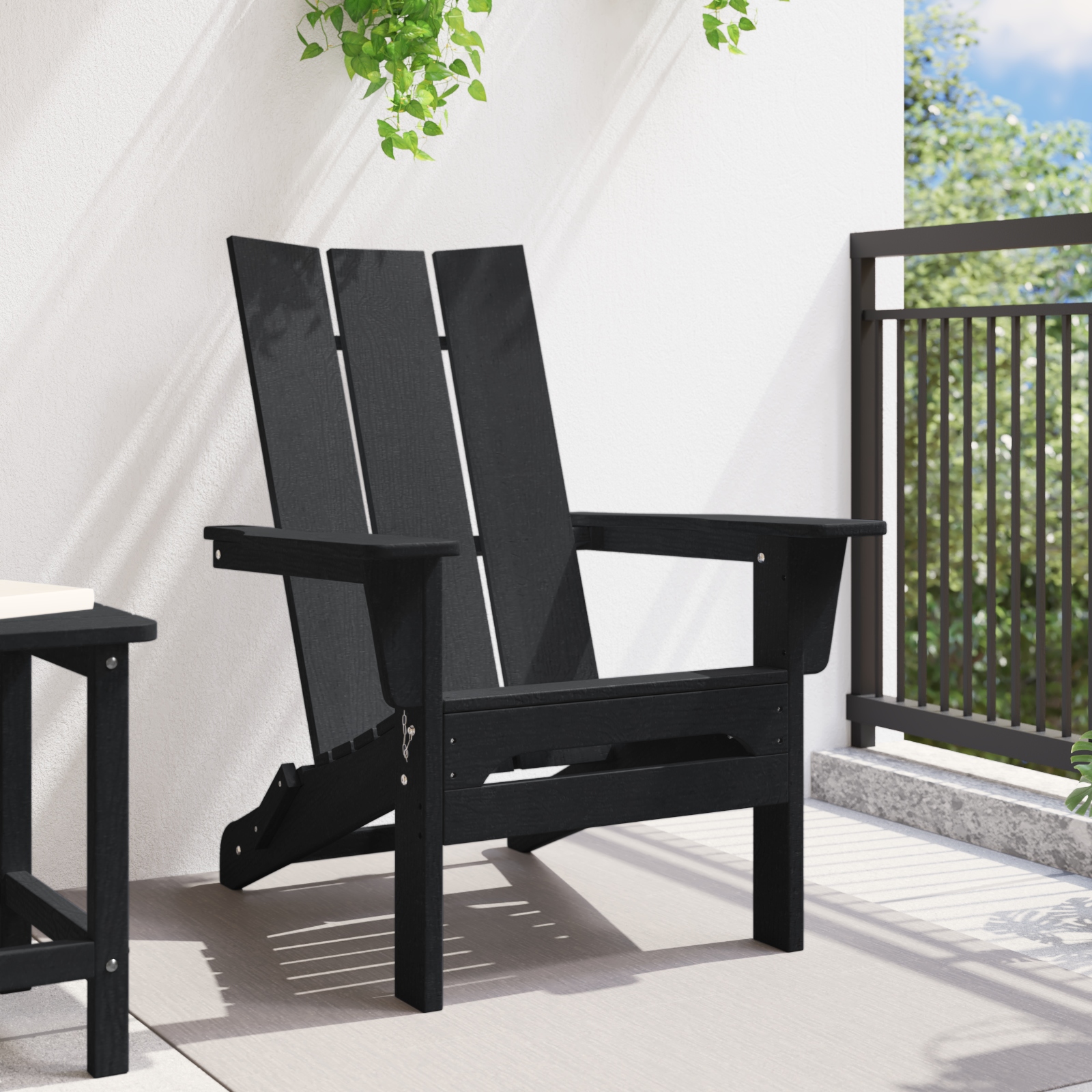42006619 3 Scaun pliabil Adirondack Negru 74.5 x 80.5 x 90 cm HDPE Scaun pliabil Adirondack Negru 74.5 x 80.5 x 90 cm HDPE - imagine 3