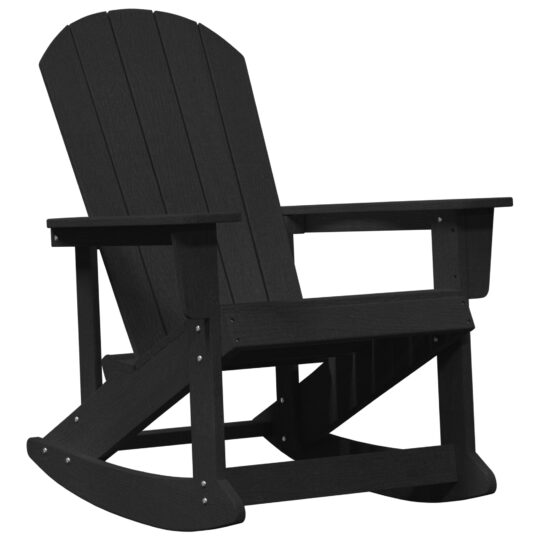 Alternative view of Scaun rocking Adirondack Negru 73.5 x 92 x 90cm HDPE