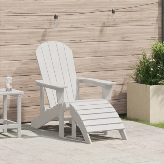 Scaun Adirondack Alb 74 x 82 x 92cm HDPE