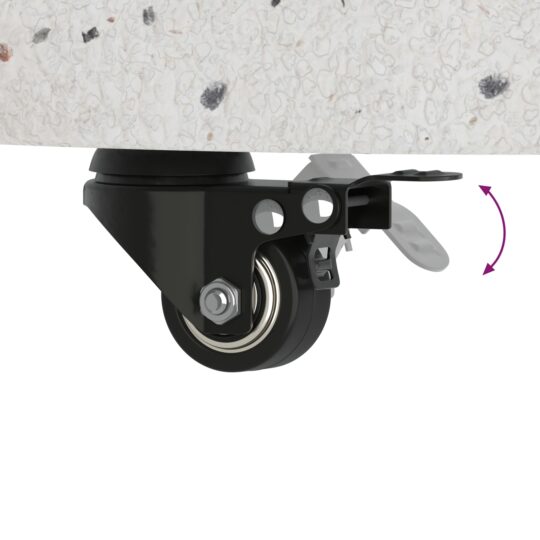 42007322 11 Bază pentru umbrelă Alb și negru 45 x 45 x 40 cm Beton și metal 42007322 11