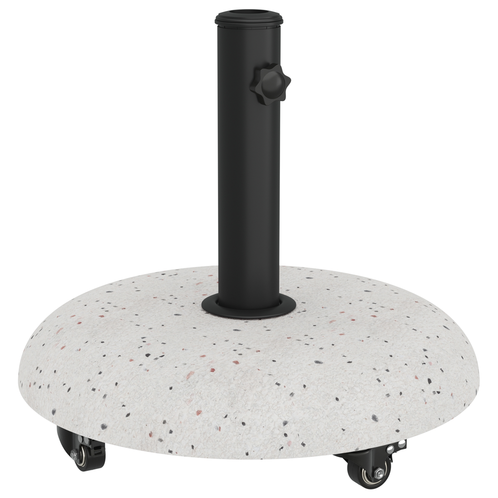 42007322 2 Bază pentru umbrelă Alb și negru 45 x 45 x 40 cm Beton și metal Bază pentru umbrelă Alb și negru 45 x 45 x 40 cm Beton și metal - imagine 2