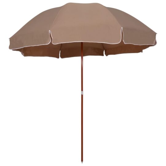 Umbrelă de soare de grădină, stâlp din oțel, taupe, 300 cm