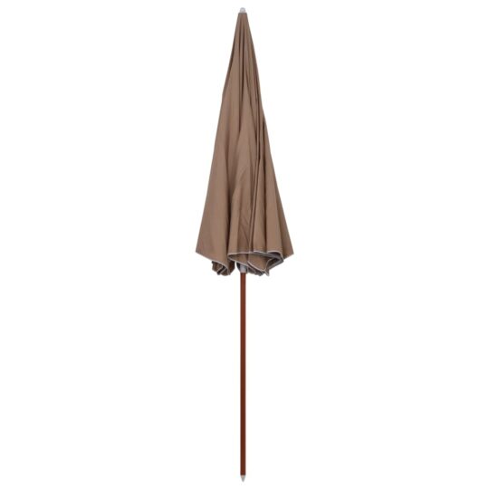 Alternative view of Umbrelă de soare de grădină, stâlp din oțel, taupe, 300 cm