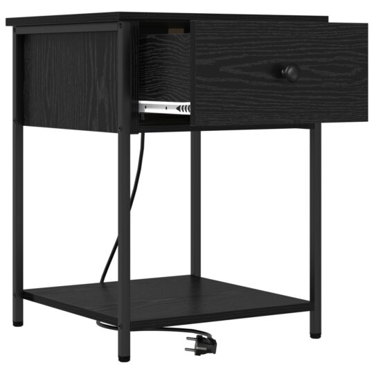 859420 5 Dulap de noapte Stejar negru 42 x 41 x 56 cm Lemn compozit 859420 5