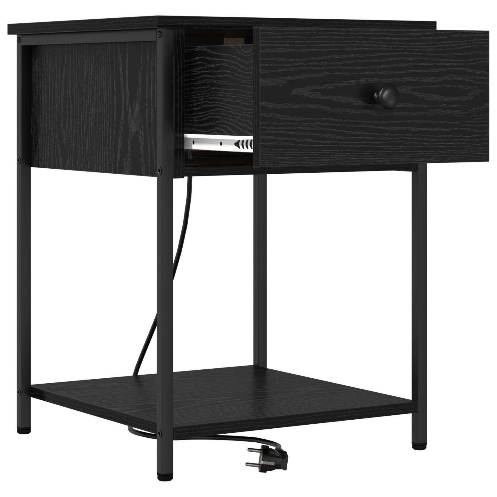 859420 5 Dulap de noapte Stejar negru 42 x 41 x 56 cm Lemn compozit Dulap de noapte Stejar negru 42 x 41 x 56 cm Lemn compozit - imagine 5