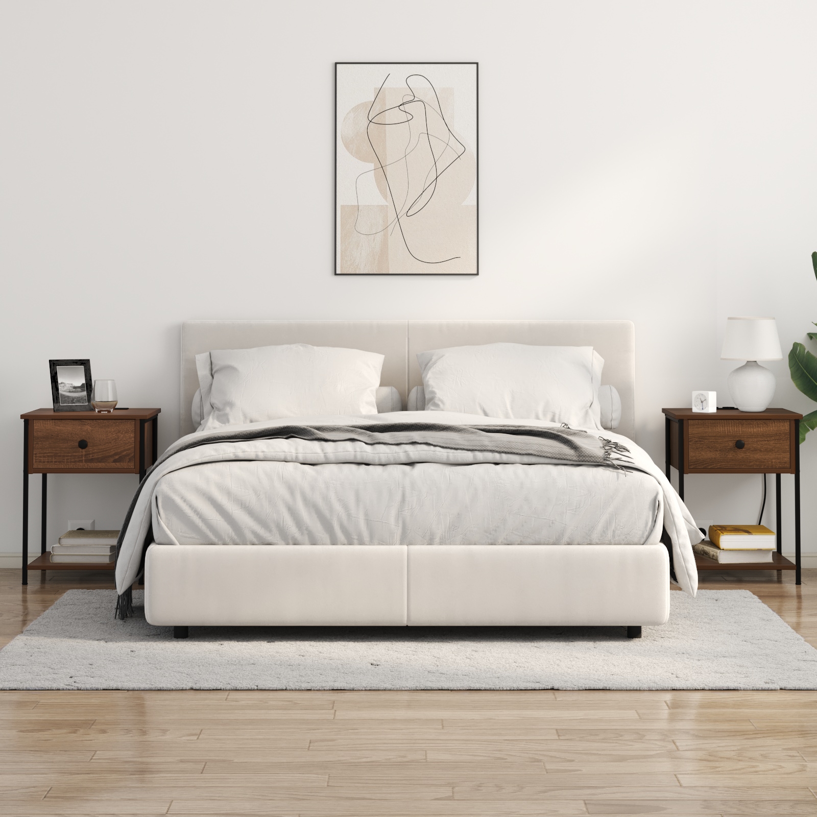 859428 4 Dulap de noapte Stejar brun 42 x 41 x 56 cm Lemn compozit Dulap de noapte Stejar brun 42 x 41 x 56 cm Lemn compozit - imagine 4