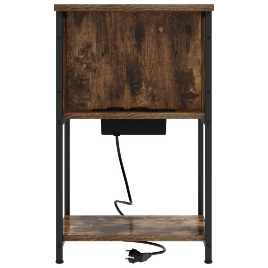 859454 5 Dulap de noapte Stejar afumat 38 x 31 x 61 cm Lemn compozit 859454 5