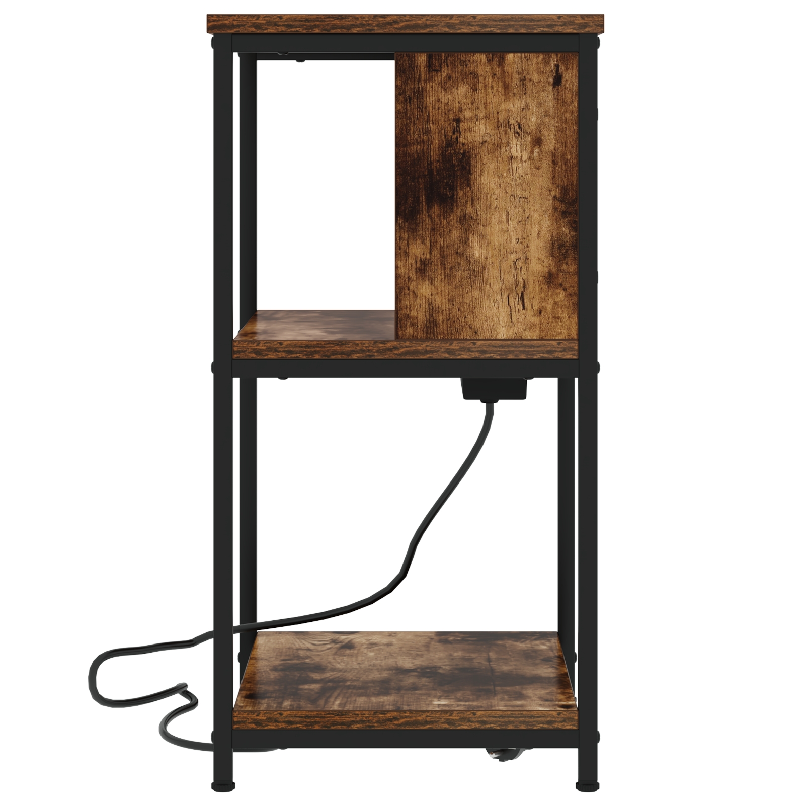 859454 6 Dulap de noapte Stejar afumat 38 x 31 x 61 cm Lemn compozit Dulap de noapte Stejar afumat 38 x 31 x 61 cm Lemn compozit - imagine 6