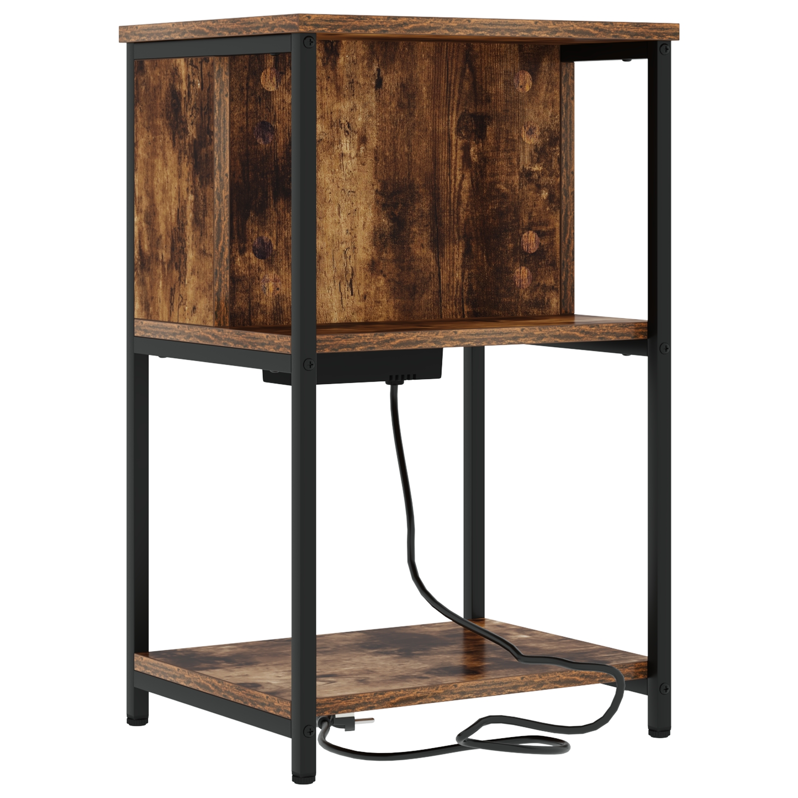 859454 7 Dulap de noapte Stejar afumat 38 x 31 x 61 cm Lemn compozit Dulap de noapte Stejar afumat 38 x 31 x 61 cm Lemn compozit - imagine 7