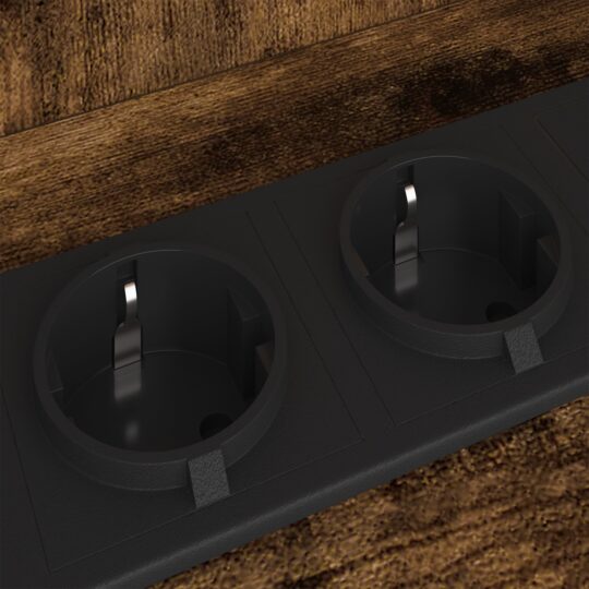 859454 8 Dulap de noapte Stejar afumat 38 x 31 x 61 cm Lemn compozit 859454 8