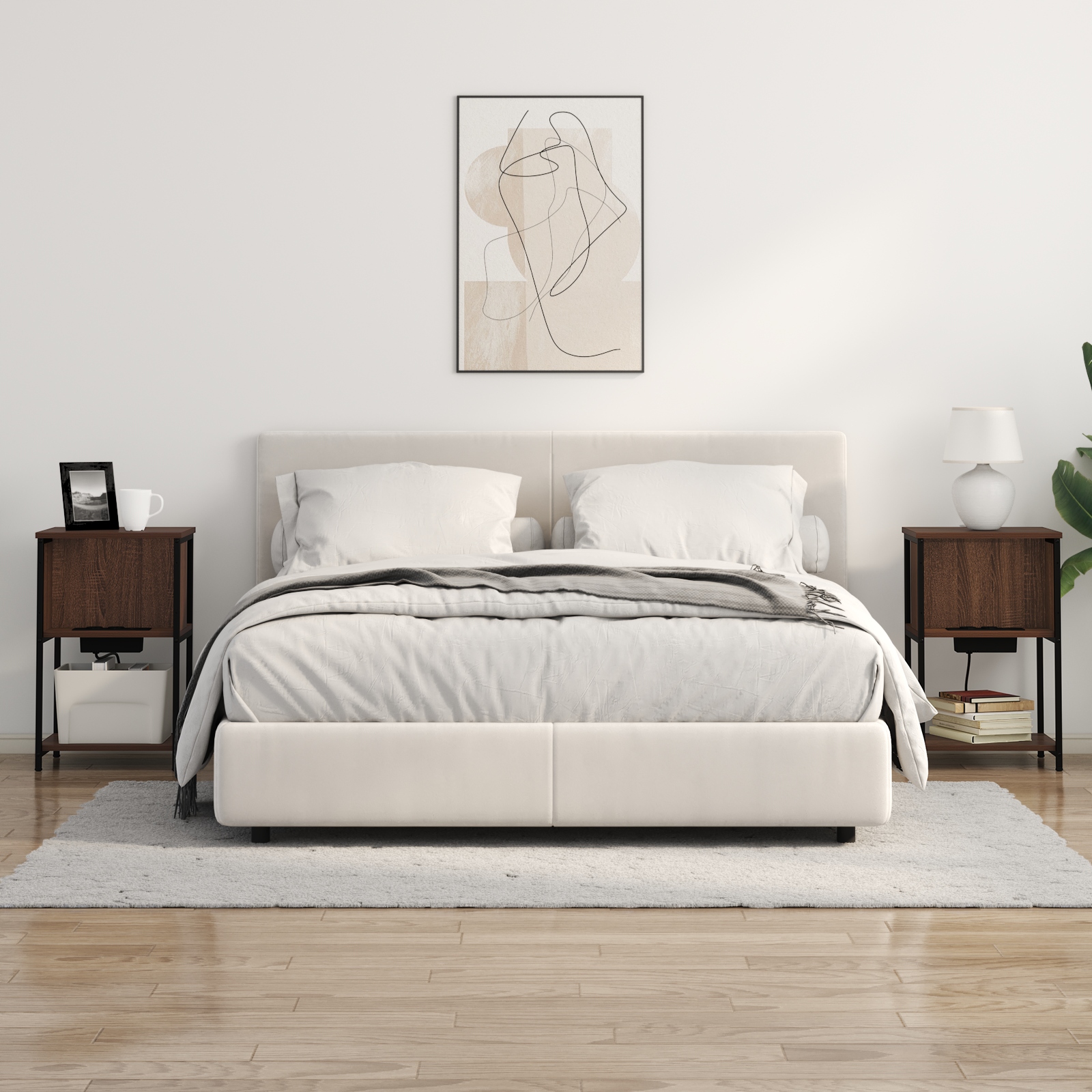 859458 4 Dulap de noapte Stejar brun 38 x 31 x 61 cm Lemn compozit Dulap de noapte Stejar brun 38 x 31 x 61 cm Lemn compozit - imagine 4