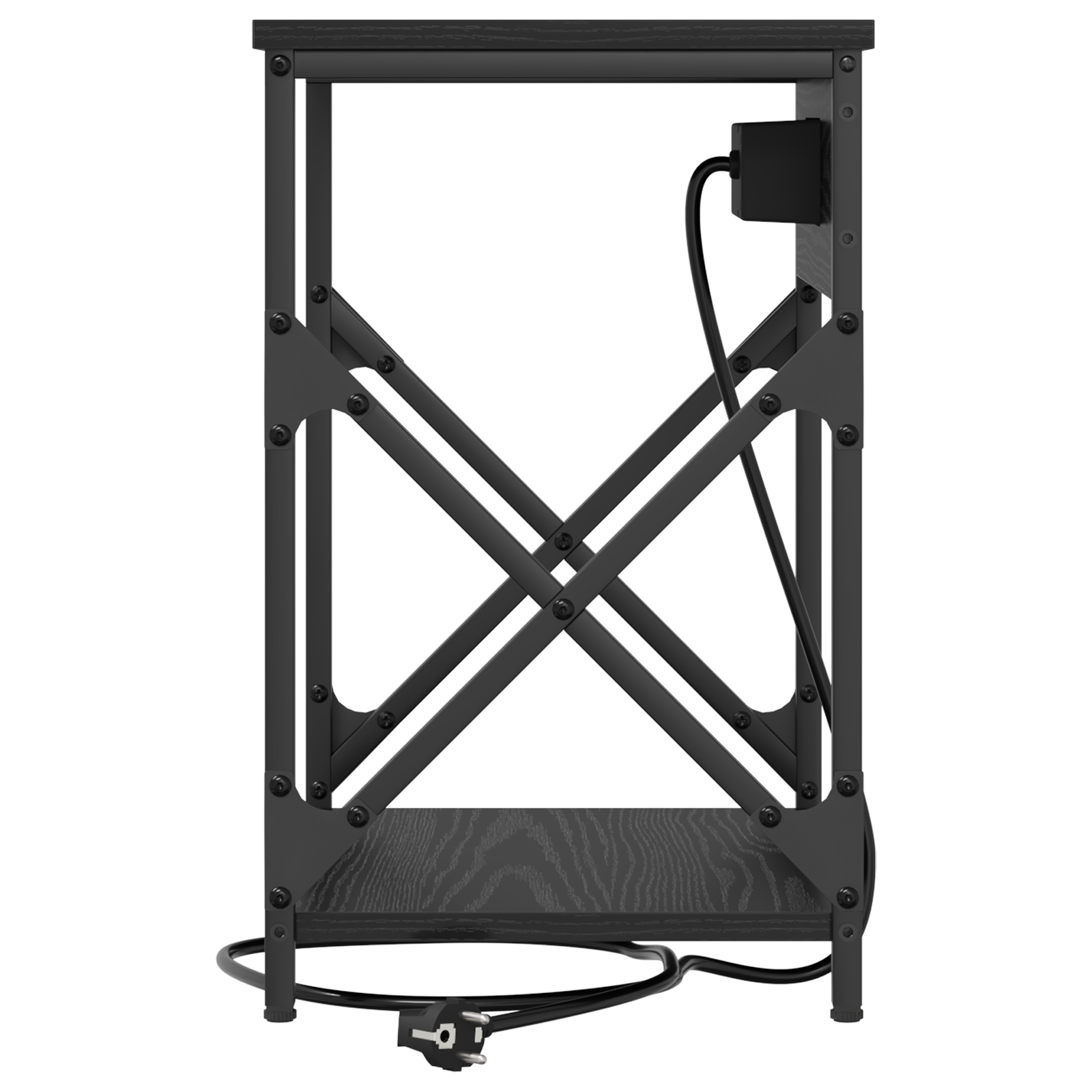 859505 6 Cabinet de noptiere cu stație de încărcare Stejar negru Cabinet de noptiere cu stație de încărcare Stejar negru - imagine 6