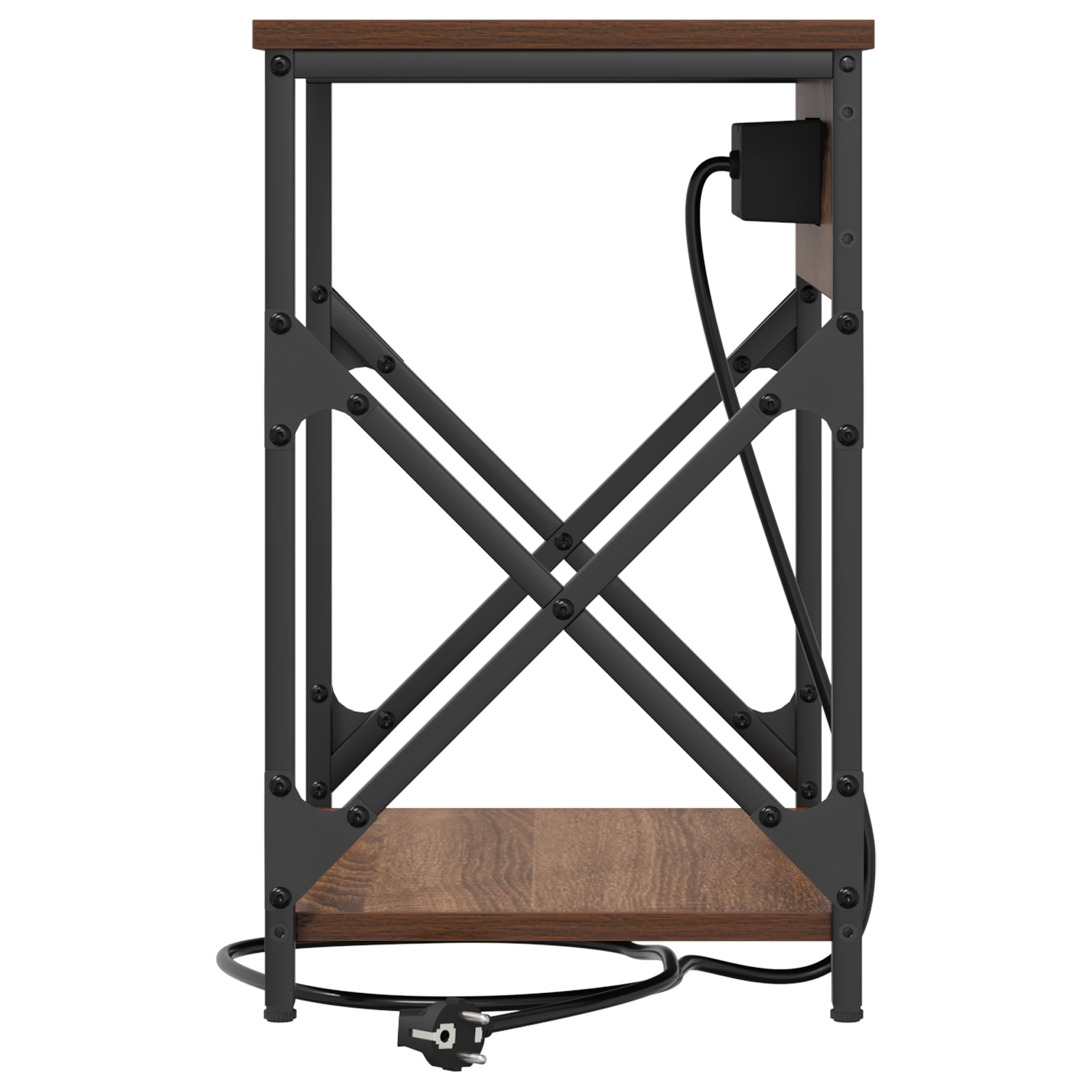 859513 6 Cabinet de noptiere cu stație de încărcare Stejar brun Cabinet de noptiere cu stație de încărcare Stejar brun - imagine 6