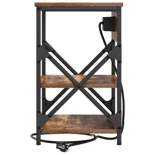 859519 6 Cabinet de noptiere cu stație de încărcare Stejar afumat 859519 6