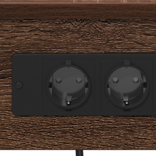 859524 9 Cabinet de noptiere cu stație de încărcare 2 pcs Stejar brun 859524 9